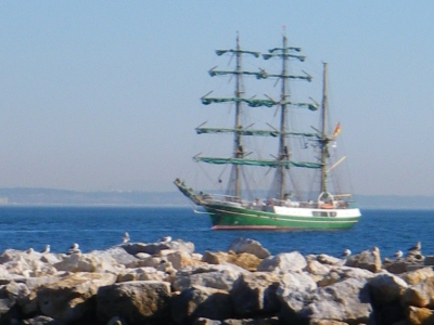 Die Alexander von Humboldt auf der Reede von Cascais