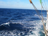 Segeln weit drauen auf dem Atlantik