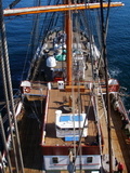 Brcke und Achterschiff vom Gromars aus gesehen